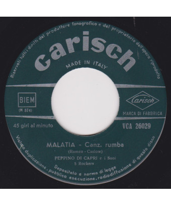 'Mbraccio A Mme   Malatia [Peppino Di Capri E I Suoi Rockers] - Vinyl 7", 45 RPM