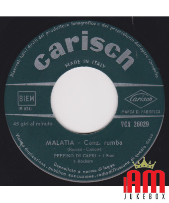 „Mbraccio A Mme Malatia [Peppino Di Capri EI Suoi Rockers] – Vinyl 7", 45 RPM