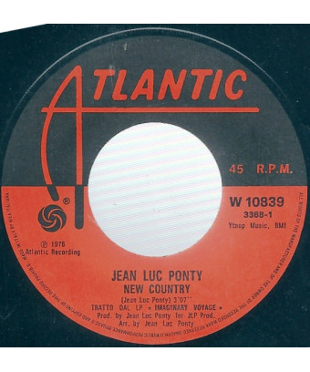 New Country [Jean-Luc Ponty] – Vinyl 7", 45 RPM [product.brand] 1 - Shop I'm Jukebox 