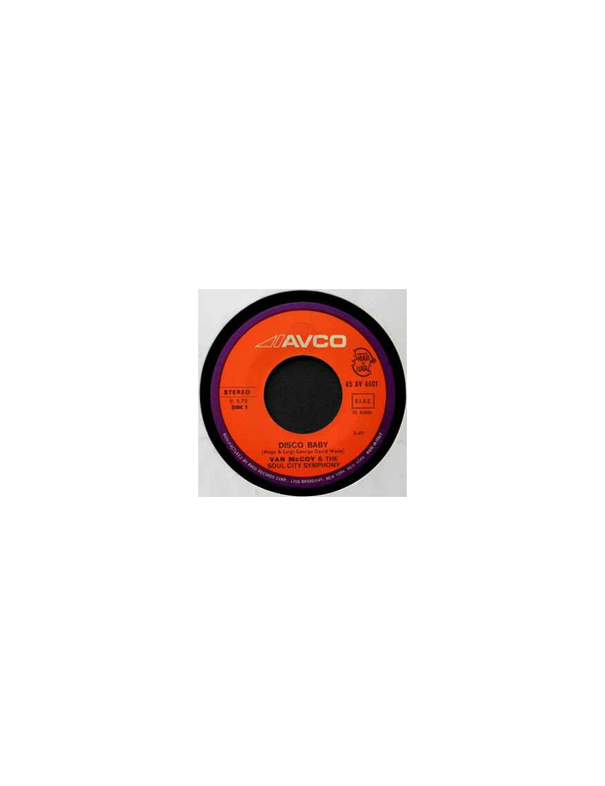 Disco Baby [Van McCoy & The Soul City Symphony] - Vinyl 7", 45 RPM, Single