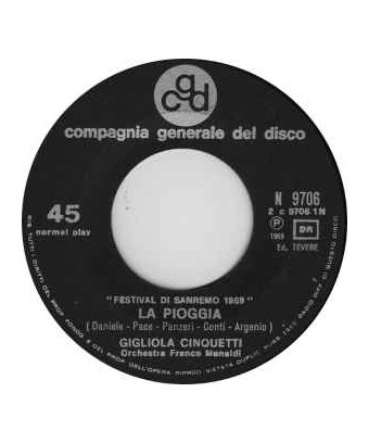 La Pioggia [Gigliola Cinquetti] - Vinyl 7", 45 RPM
