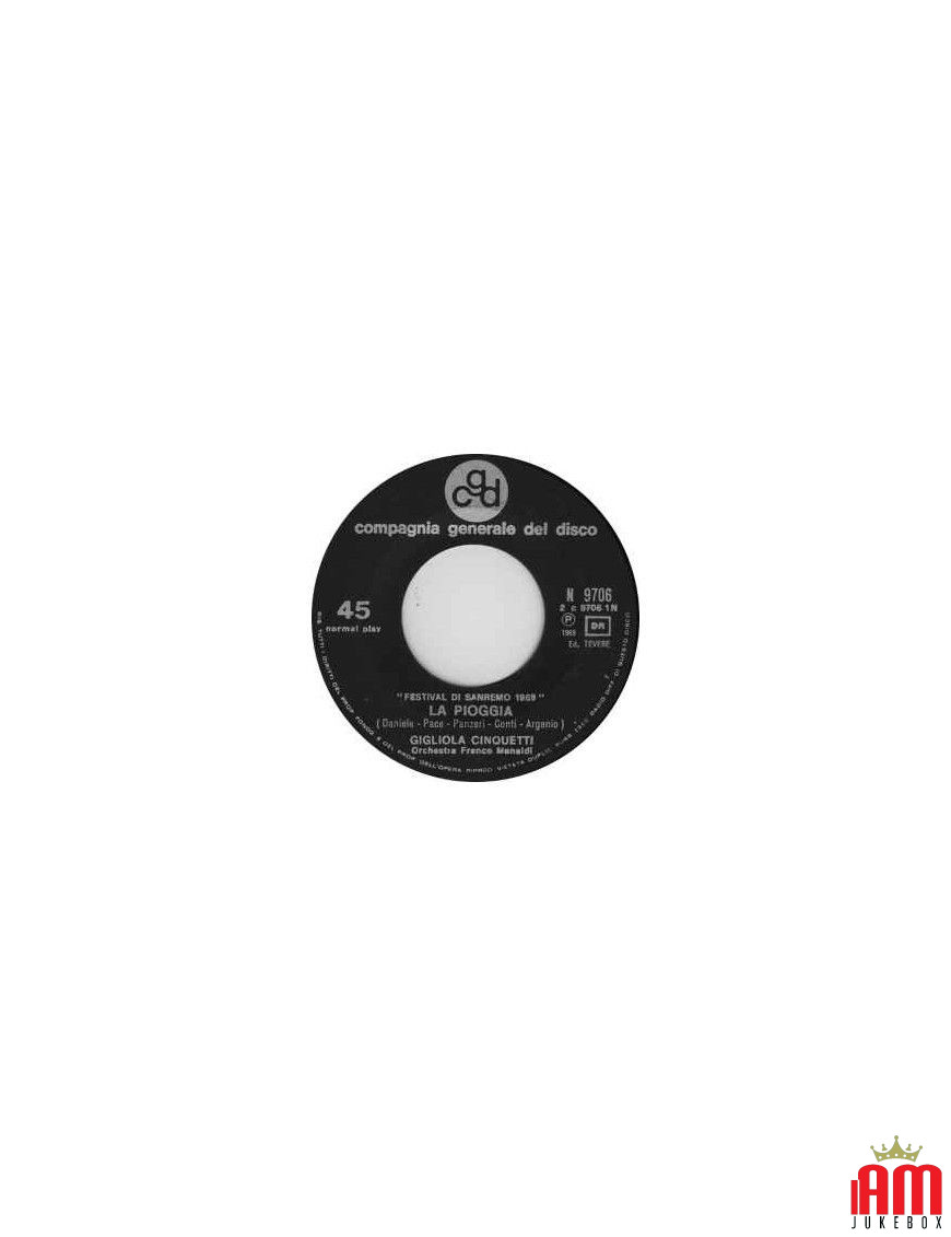 La Pluie [Gigliola Cinquetti] - Vinyle 7", 45 TR/MIN [product.brand] 1 - Shop I'm Jukebox 