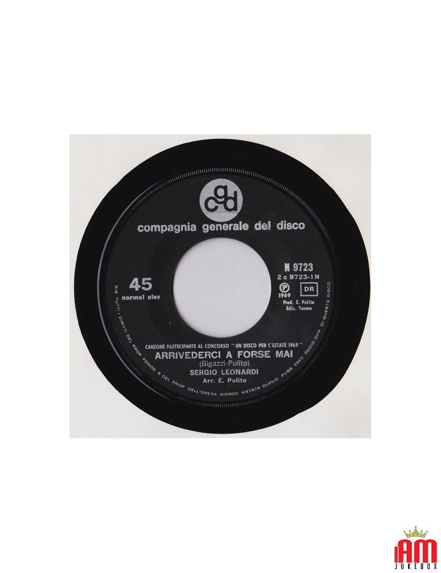 Goodbye To Maybe Mai [Sergio Leonardi] - Vinyl 7", 45 RPM [product.brand] 1 - Shop I'm Jukebox 