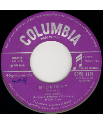Midnight   Verboten!   Forbidden [Paul Anka] - Vinyl 7", 45 RPM