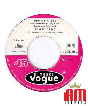 Ciao Ciao [Petula Clark] - Vinyle 7", 45 tours [product.brand] 1 - Shop I'm Jukebox 