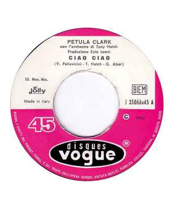 Ciao Ciao [Petula Clark] – Vinyl 7", 45 RPM [product.brand] 1 - Shop I'm Jukebox 