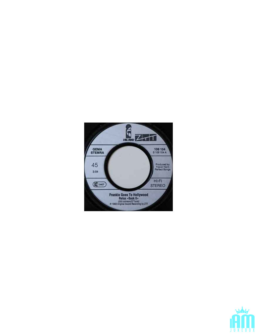 Entspannen Sie sich [Frankie Goes To Hollywood] – Vinyl 7", 45 RPM [product.brand] 1 - Shop I'm Jukebox 