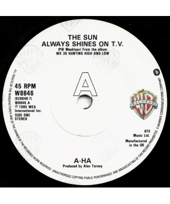 The Sun Always Shines On T.V. [a-ha] - Vinyl 7", 45 RPM, Single, Stereo [product.brand] 1 - Shop I'm Jukebox 