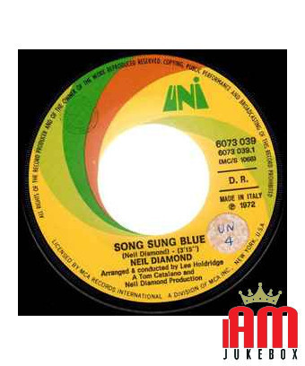 Chanson Sung Blue Gitchy Goomy [Neil Diamond] - Vinyle 7", Single, 45 RPM [product.brand] 1 - Shop I'm Jukebox 