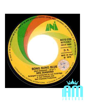 Chanson Sung Blue Gitchy Goomy [Neil Diamond] - Vinyle 7", Single, 45 RPM [product.brand] 1 - Shop I'm Jukebox 