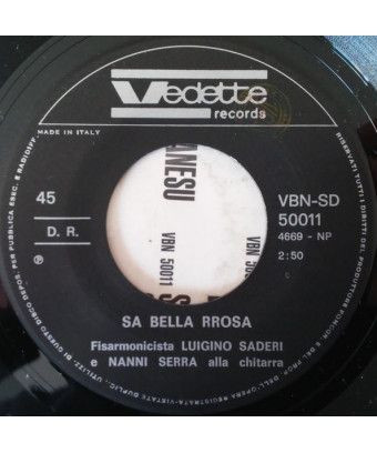 Sa Bella Rosa Spinellu [Luigino Saderi,...] - Vinyle 7", 45 TR/MIN [product.brand] 1 - Shop I'm Jukebox 