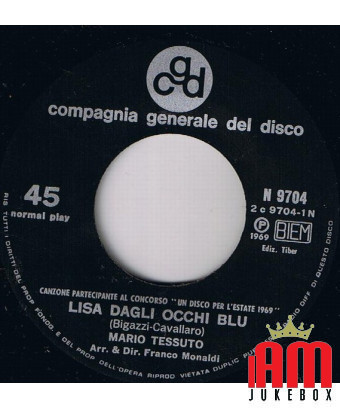 Blue-Eyed Lisa [Mario Tessuto] – Vinyl 7", 45 RPM, Single [product.brand] 1 - Shop I'm Jukebox 