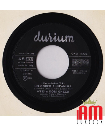 A Body And A Soul [Wess And Dori Ghezzi] - Vinyl 7", 45 RPM [product.brand] 1 - Shop I'm Jukebox 