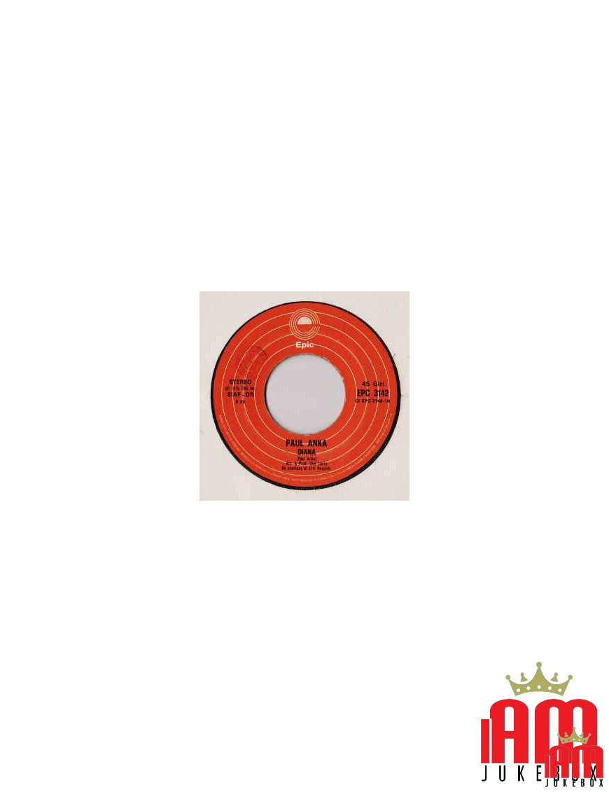 Diana [Paul Anka] - Vinyle 7", 45 tours, stéréo [product.brand] 1 - Shop I'm Jukebox 