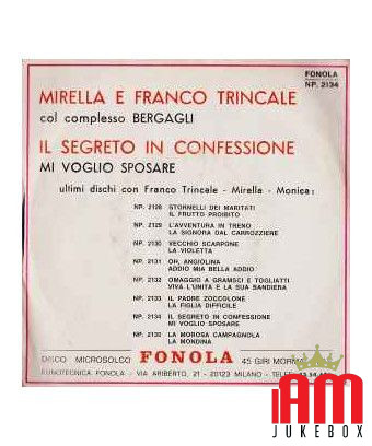 Le secret en confession [Mirella,...] - Vinyl 7", 45 RPM [product.brand] 1 - Shop I'm Jukebox 