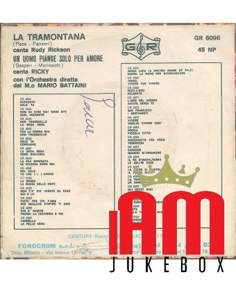 La Tramontana A Man Cries Only For Love [Rudy Rickson,...] – Vinyl 7", 45 RPM [product.brand] 1 - Shop I'm Jukebox 