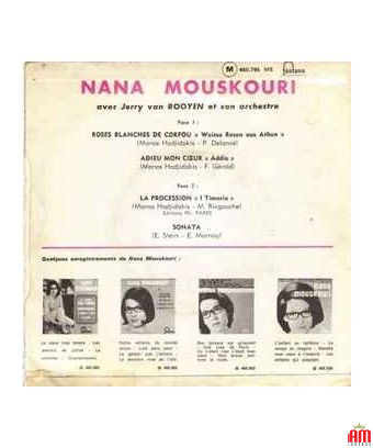 Roses Blanches De Corfou [Nana Mouskouri] - Vinyl 7", 45 RPM, EP, Réédition [product.brand] 1 - Shop I'm Jukebox 