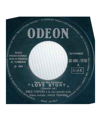 Love Story (Tema Dal Film Paramount "Love Story") [Vincenzo Tempera] - Vinyl 7", 45 RPM, Promo
