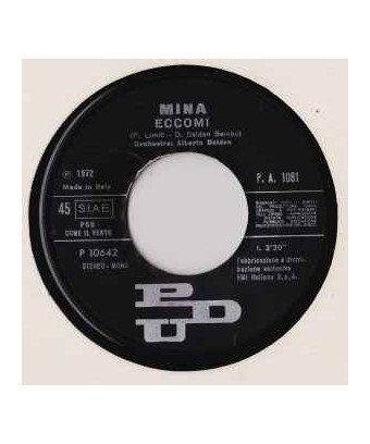 Eccomi  [Mina (3)] - Vinyl 7", 45 RPM