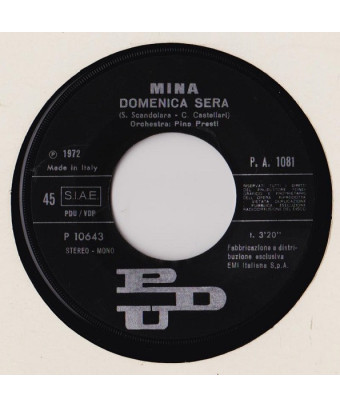 Eccomi  [Mina (3)] - Vinyl 7", 45 RPM