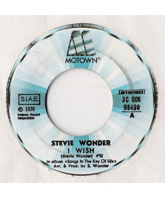 I Wish [Stevie Wonder] - Vinyle 7", 45 tours, stéréo