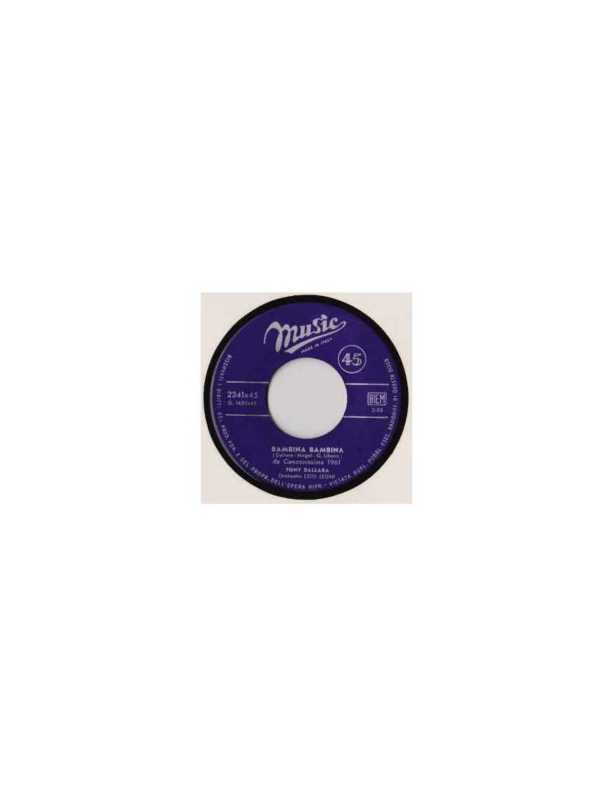 Bambina Bambina [Tony Dallara] - Vinyl 7", 45 RPM, Single [product.brand] 1 - Shop I'm Jukebox 