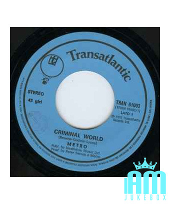 Monde criminel [Metro (6)] - Vinyle 7", 45 tours [product.brand] 1 - Shop I'm Jukebox 