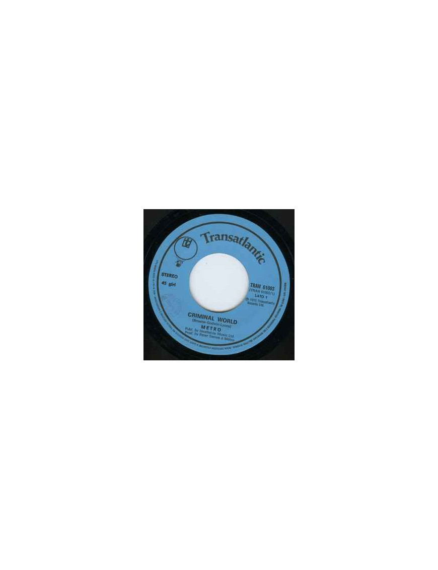 Criminal World [Metro (6)] – Vinyl 7", 45 RPM [product.brand] 1 - Shop I'm Jukebox 