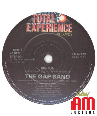 Big Fun [The Gap Band] - Vinyl 7", 45 RPM, Single, Stereo [product.brand] 1 - Shop I'm Jukebox 
