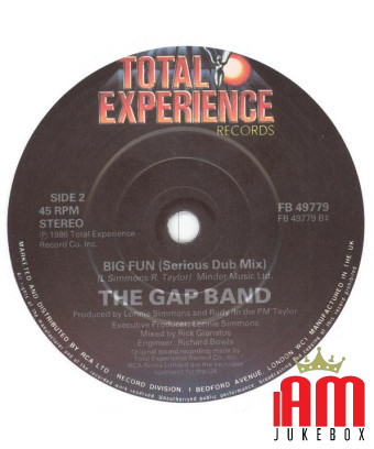 Big Fun [The Gap Band] - Vinyle 7", 45 tours, Single, Stéréo