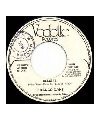 E Ti Svegli Con Me [Franco Dani] - Vinyl 7", 45 RPM, Promo