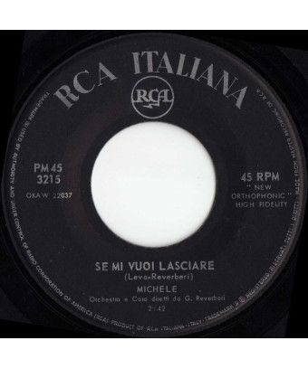 Si tu veux me quitter [Michele (6)] - Vinyl 7", 45 RPM, Mono [product.brand] 1 - Shop I'm Jukebox 