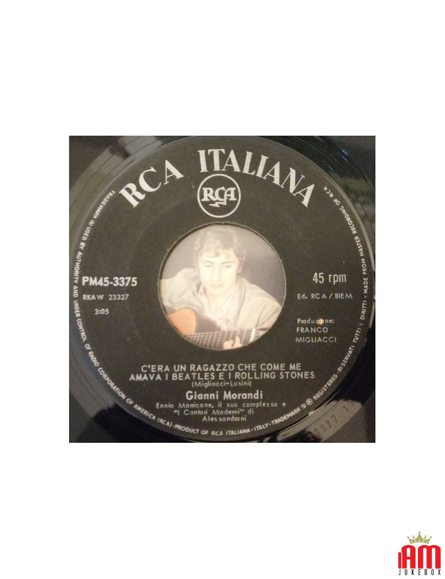 C'Era Un Ragazzo Che Come Me Amava I Beatles E I Rolling Stones   Se Perdo Anche Te [Gianni Morandi] - Vinyl 7", 45 RPM