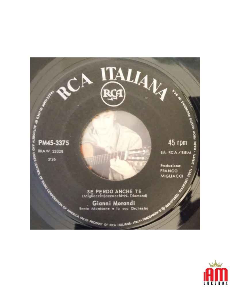 Il y avait un garçon qui, comme moi, aimait les Beatles et les Rolling Stones si je te perds aussi [Gianni Morandi] - Vinyle 7",