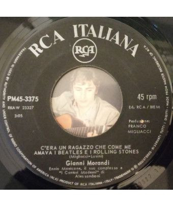 Il y avait un garçon qui, comme moi, aimait les Beatles et les Rolling Stones si je te perds aussi [Gianni Morandi] - Vinyle 7",