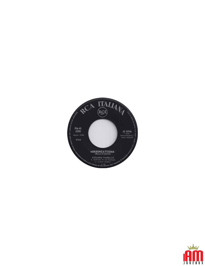 Abbronzatissima [Edoardo Vianello] - Vinyle 7", 45 RPM, Mono [product.brand] 1 - Shop I'm Jukebox 