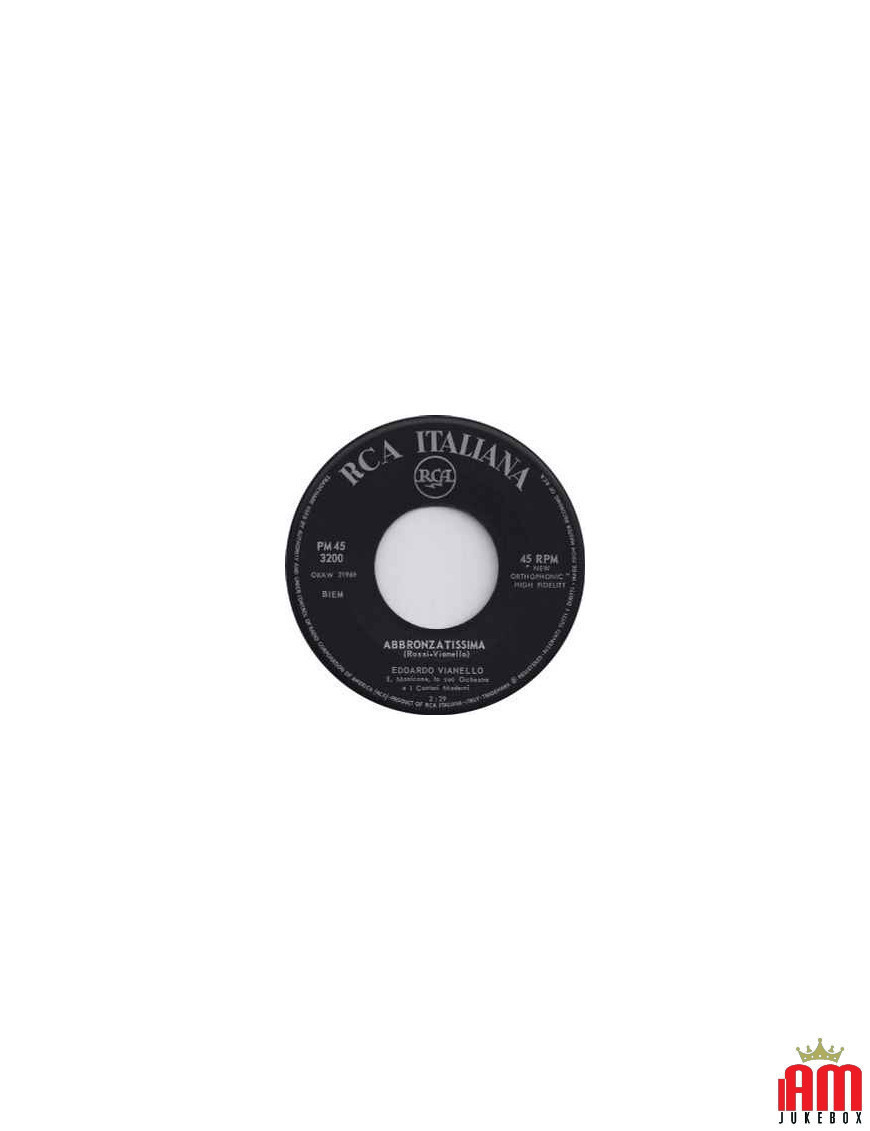 Abbronzatissima [Edoardo Vianello] - Vinyle 7", 45 RPM, Mono