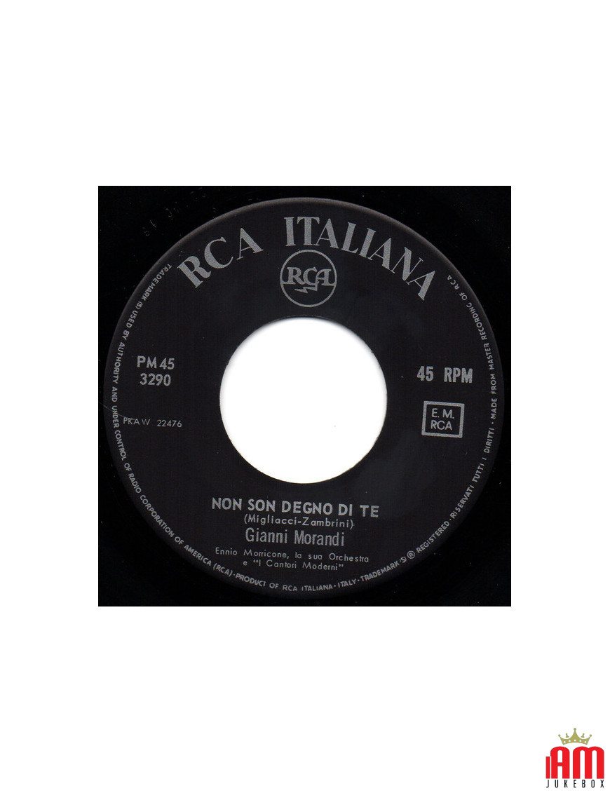 Je ne suis pas digne de toi [Gianni Morandi] - Vinyl 7", 45 RPM, Mono
