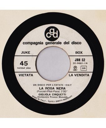 Uno Tranquillo La Rose Noire [Riccardo Del Turco,...] - Vinyl 7", 45 RPM, Jukebox [product.brand] 1 - Shop I'm Jukebox 