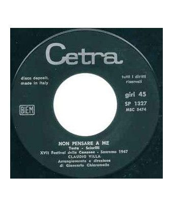 Don't Think About Me [Claudio Villa] – Vinyl 7", 45 RPM [product.brand] 1 - Shop I'm Jukebox 