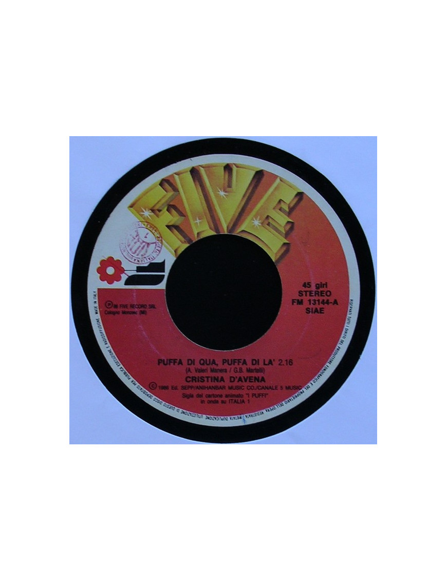 Puffa Di Qua, Puffa Di Là [Cristina D'Avena] - Vinyl 7", 45 RPM