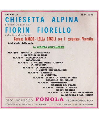 Chiesetta Alpina [Marco Ercoli,...] – Vinyl 7", 45 RPM, Neuauflage [product.brand] 1 - Shop I'm Jukebox 