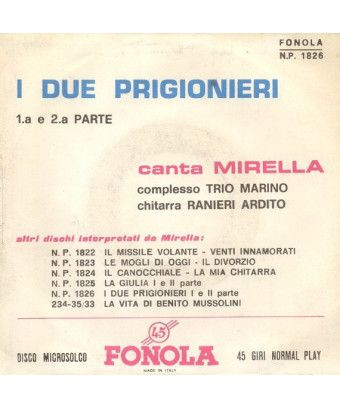 Les deux prisonniers [Mirella] - Vinyl 7", 45 tours [product.brand] 1 - Shop I'm Jukebox 