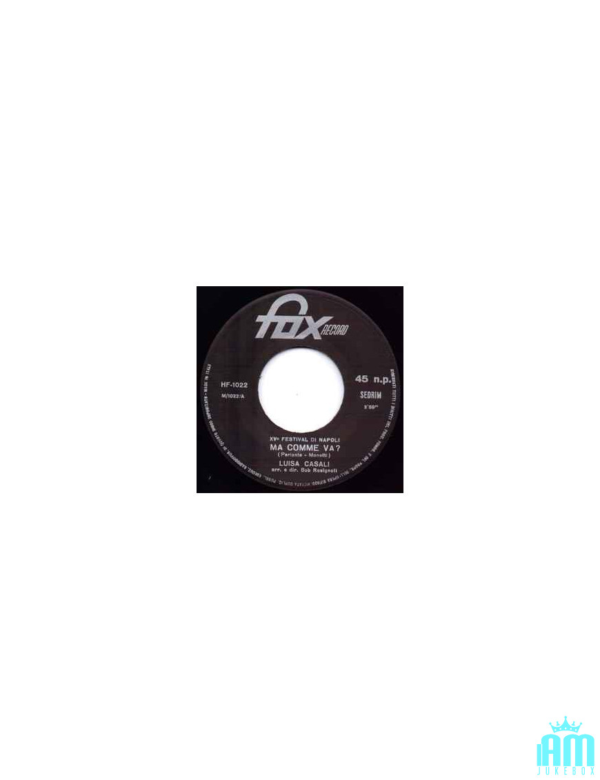 Mais comment ça va ? [Luisa Casali] - Vinyle 7", 45 tours, single [product.brand] 1 - Shop I'm Jukebox 