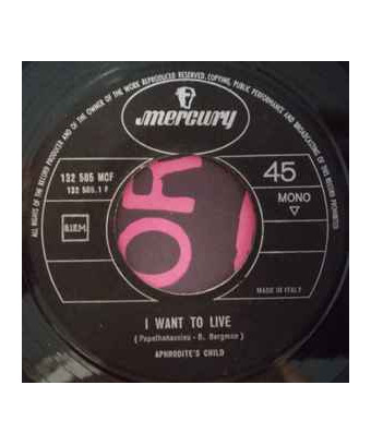 I Want To Live Magic Mirror [Aphrodite's Child] – Vinyl 7", 45 RPM, Mono [product.brand] 1 - Shop I'm Jukebox 