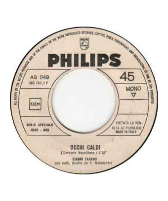 I Want To Live   Occhi Caldi   Warm Eyes [Aphrodite's Child,...] - Vinyl 7", 45 RPM, Jukebox, Mono