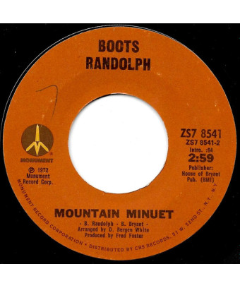Lonesome Ladies Mountain Menuet [Boots Randolph] – Vinyl 7", 45 RPM, Single [product.brand] 1 - Shop I'm Jukebox 