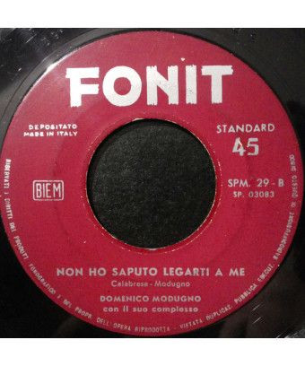 I, the Sinner, Couldn't Bind You to Me [Domenico Modugno] - Vinyl 7", 45 RPM [product.brand] 1 - Shop I'm Jukebox 