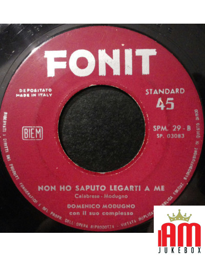 Moi, le pécheur, je ne pouvais pas te lier à moi [Domenico Modugno] - Vinyl 7", 45 RPM [product.brand] 1 - Shop I'm Jukebox 