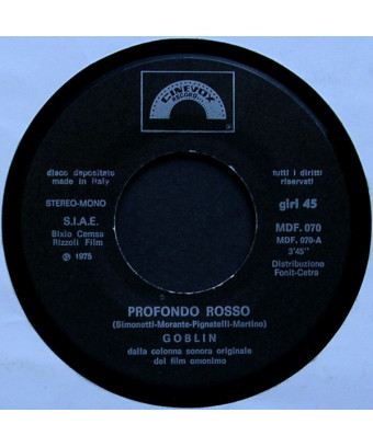 Profondo Rosso [Goblin] – Vinyl 7", 45 RPM, Single